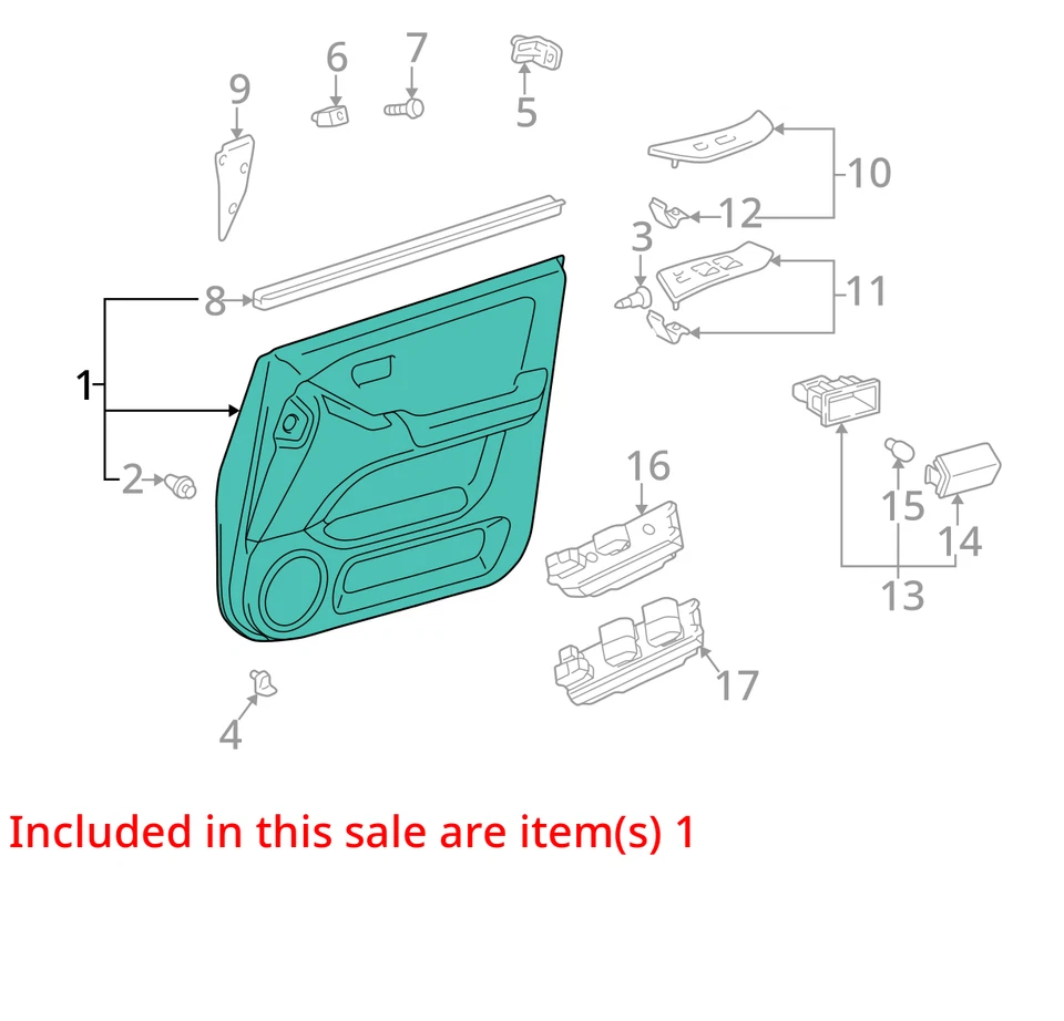 PANEL TOYOTA ASM FR MOLDURA PUERTA DERECHA 6761048080B0 NUEVO OEM Foto 2 de 3