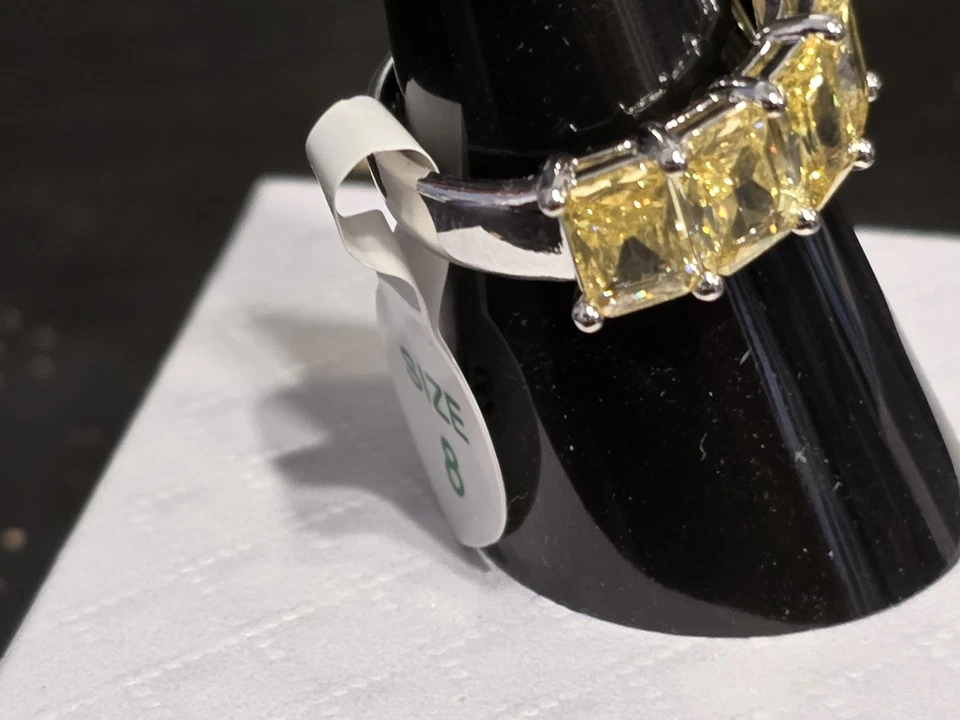 Bomb Party Talla 8 "The Eliza Ring" Limón Circonita cúbica sobre Rodio RG48974 Foto 2 de 4