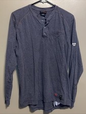 Ariat FR Shirt Gray Utility Flame Resistant Henley Workwear CAT 2 Mens S Small