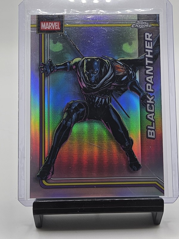 2026 Topps Chrome Marvel Comics #015 Black Panther Refractor Card