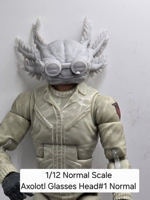 3d Printed AXOLOTL GLASSES #1 HEAD 6'' 1:12 Classified/Legends SCALE 