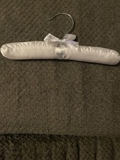 FAO Swartz Baby Infant Hanger White Silk Wrapped EUC