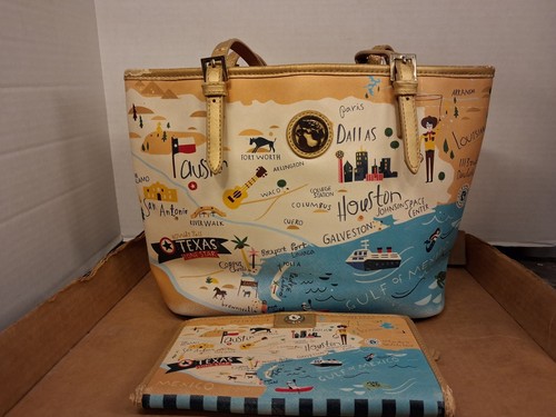 SPARTINA 449 Greetings From Texas Small Tote with wallet