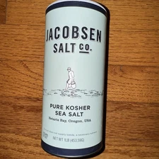 Jacobsen Salt Co Pure Kosher Sea Salt 1 LB   