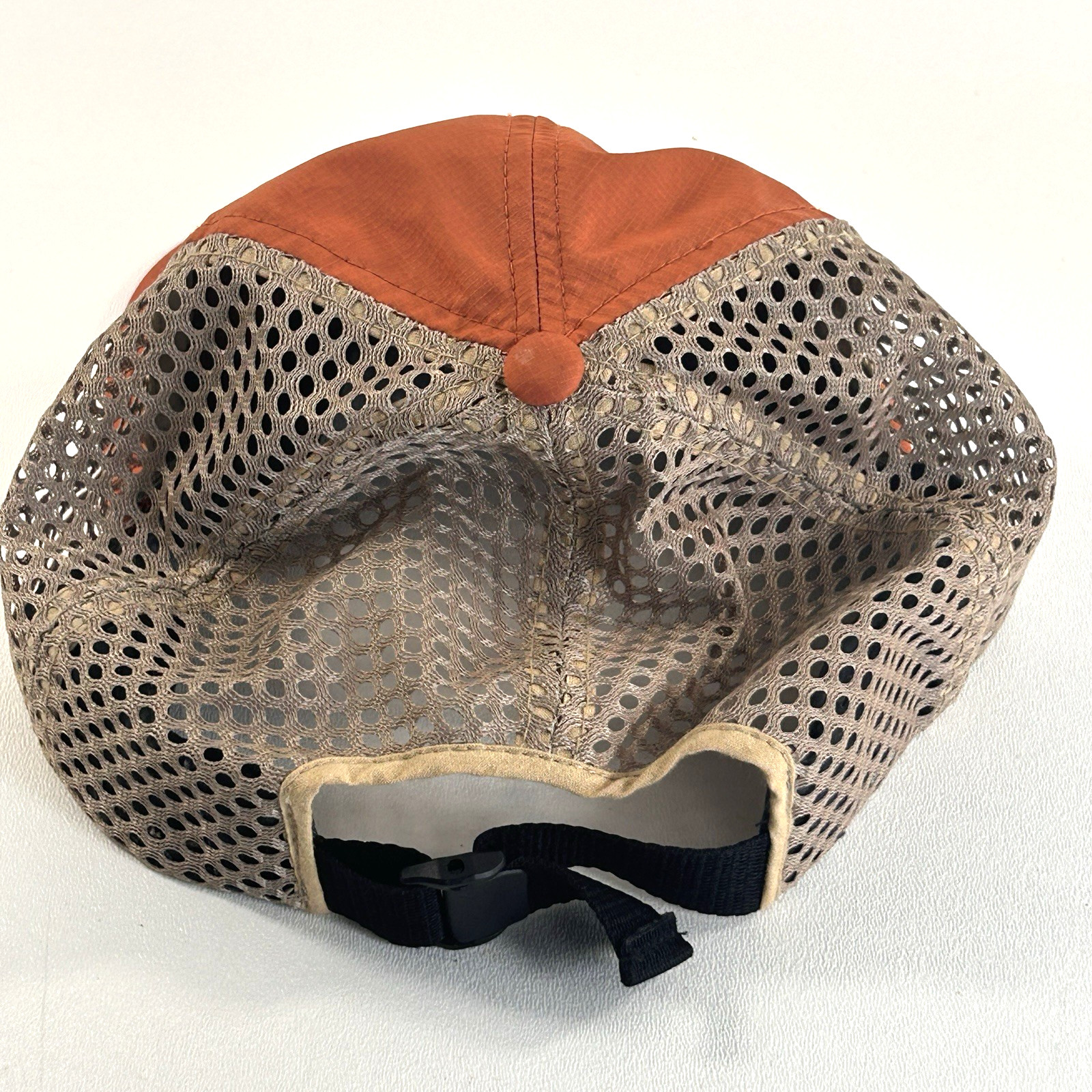 Carabiner Hat Cap Strapback Mesh Patch Orange Out… - image 7