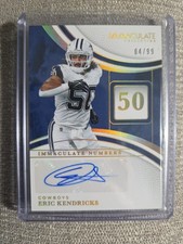 2025 NFL Panini Immaculate Eric Kendricks IMMACULATE NUMBERS Auto 04/99