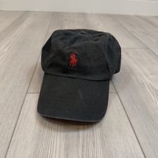 Polo Ralph Lauren Mens Cotton Chino Classic Cap Baseball Hat Black Leather Strap