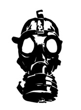 Gas Mask Car Truck Suv Laptop Vinyl Decal Laptop Gas Mask Chemical Sticker