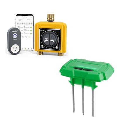 RAINPOINT WiFi Water Timer with WiFi Soil Moisture Sensor, WiFi Hose Timer fo...
