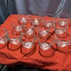Vintage Set of 13 Federal Clear Glass Coffee/Punch Cups F Shield Hallmark 6oz