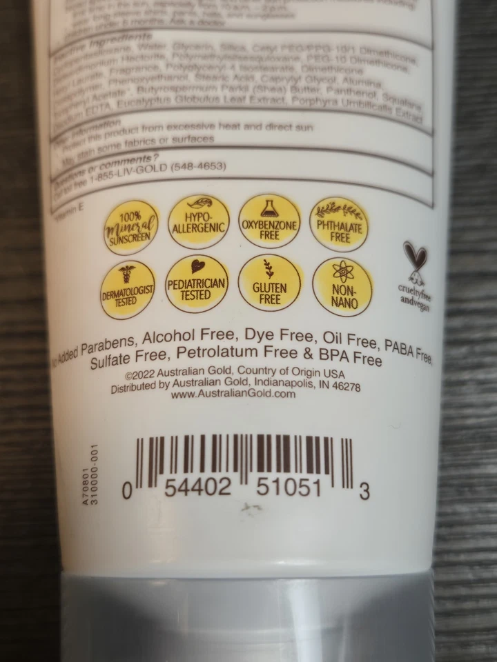 Loción de protección solar mineral botánica Australian Gold - SPF30 - 5 oz - CADUCIDAD 01/2027 Foto 4 de 4