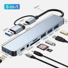 8 in 1 Multi Port USB-C Hub Type C To USB 3.0 4K Adapter For Macbook / Laptop UK