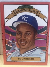 1990 donruss bo jackson diamond kings error card-white Spots On Nose And Lips!