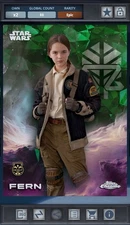 Fern - Debut Green Epic - Star Wars Card Trader Chrome Sapphire 2025