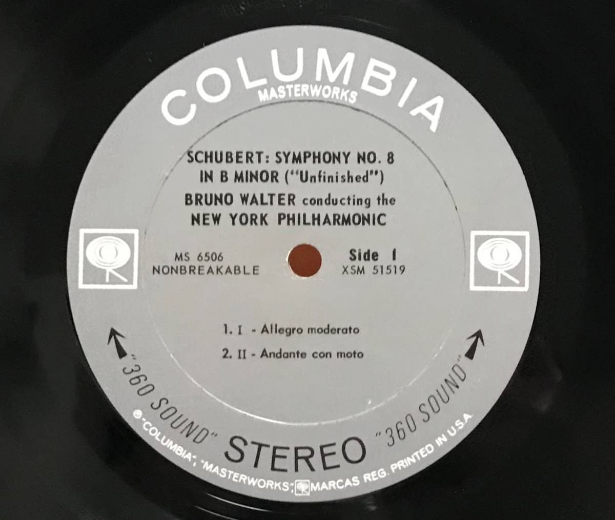 US COLUMBIA MS6506  Walter Beethoven: Symphony No. 5 Fate & Schubert: Symphony U thumbnail 3