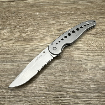#ad Kershaw Vapor 1655st Frame Lock 4.75quot; Closed Gray Stainless Folding Pocket Knife $18.99