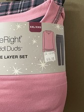 2-Piece 1Pak ClimateRight by Cuddl Duds Women  s Pink Gray XXL Layer Top Legging