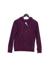 Vans Women's Hoodie M Purple Graphic Cotton with Polyester Pullover