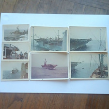 Vintage Navy Ship Photos Lot Of 7