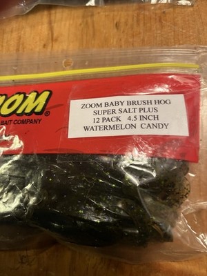 ZOOM BABY BRUSH HOG-WATERMELON CANDY -4.5''INCH.- 12 PACK-FAST SHIPPING