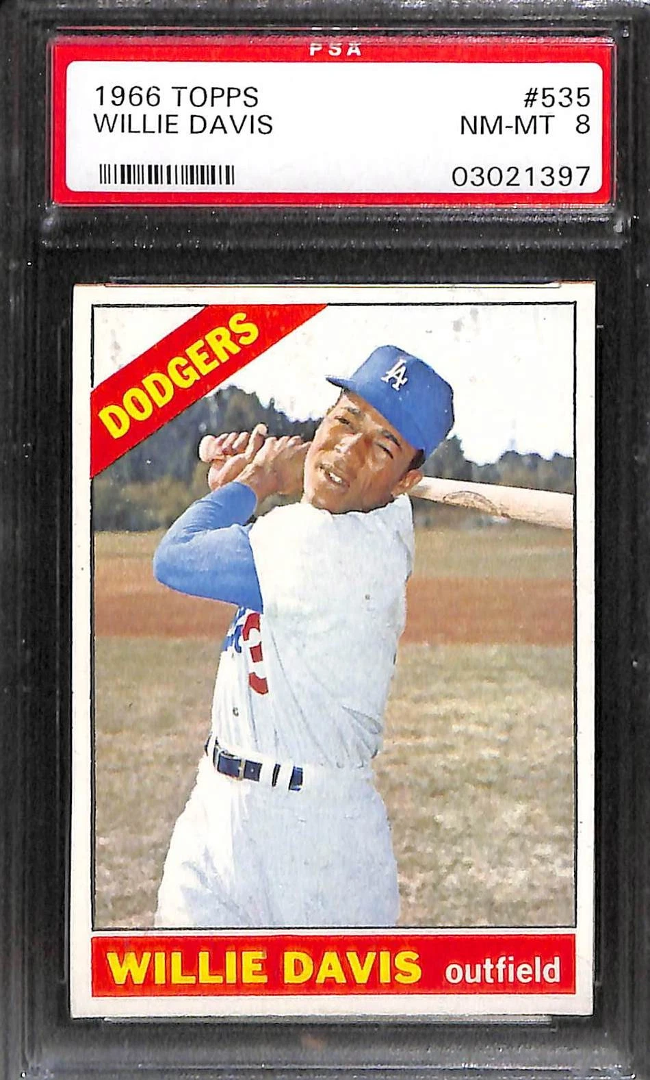 Deal for 1966 Topps #535 Willie Davis (Short Print) PSA 8 NM-MT 03021397