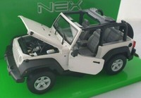 Blitz Versand Jeep Wrangler Rubicon 2007 Creme 1:24 Welly Modell Auto Neu Ovp
