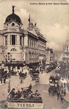 uk32231 new gaiety theatre and strand london real photo  uk nestle chariot car