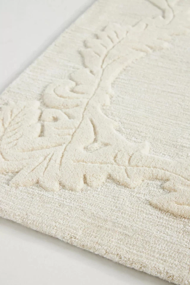 Alissa - Elfenbein,Handgetuftet 100% Wolle Weich Fläche Teppich,5x8,6x9,8x10, - Bild 3 von 4