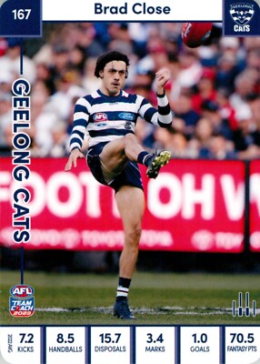 2022 GEELONG CATS AFL Premiers Card BRAD CLOSE Teamcoach