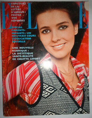 Vtg Elle French 2/1969 Romy Schneider Alain Delon Children Fashion