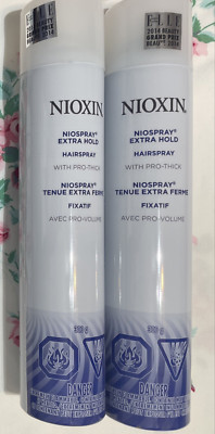 2~Nioxin Niospray Extra Hold Hairspray With Pro-Thick 10.58 Oz. 300GRM