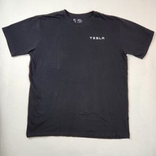 Tesla Motors Shirt Mens XL Black Official Brand Logo Elon Musk 100 Cotton Tee
