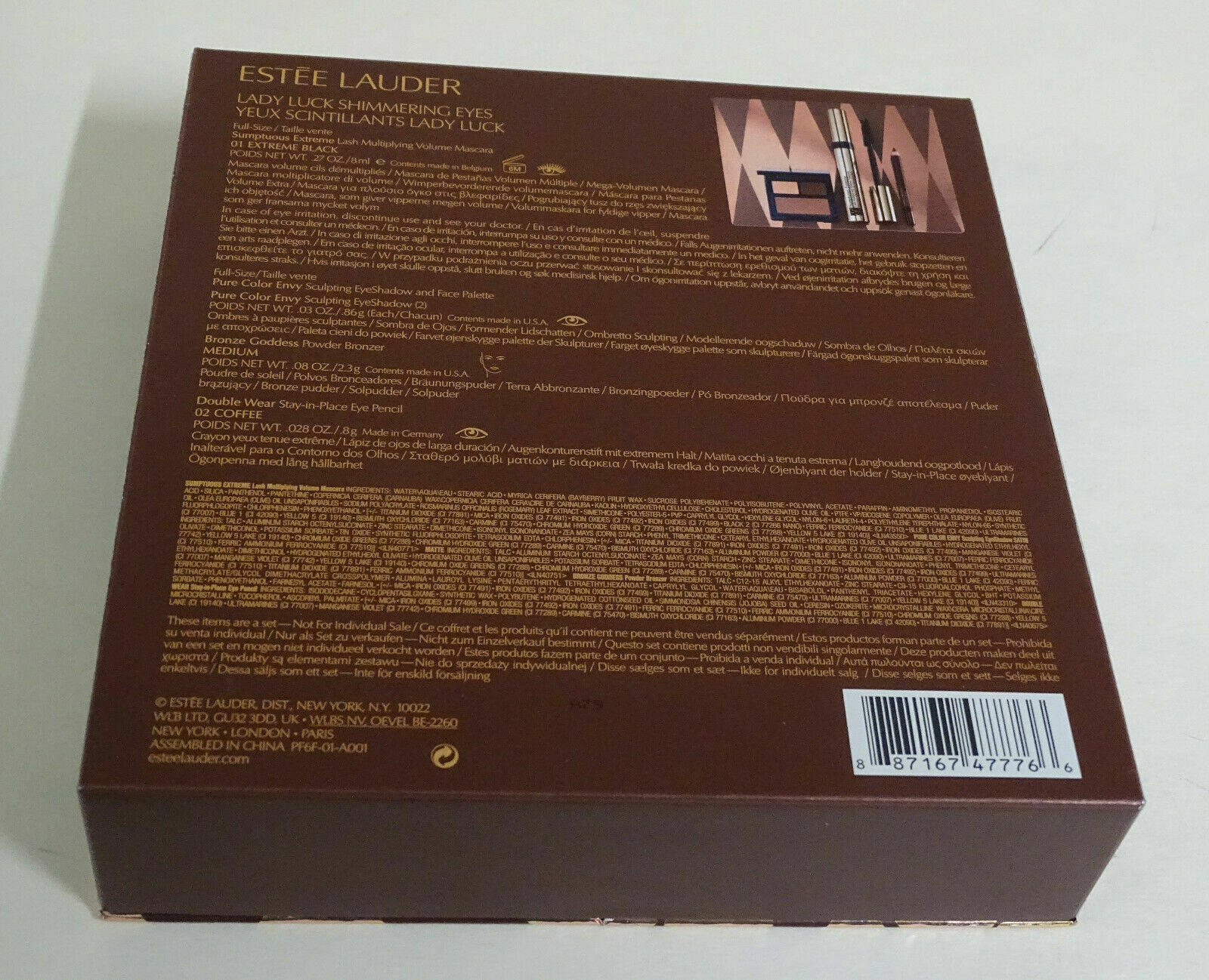 estee lauder lady luck shimmering eyes set