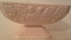 Vintage Shell Pink Milk Glass Dish-Acorn Pattern