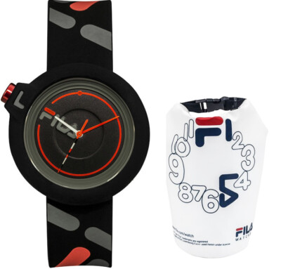 Orologio FILA Puffy In Gomma Silicone Rosso Nero Sport Bag