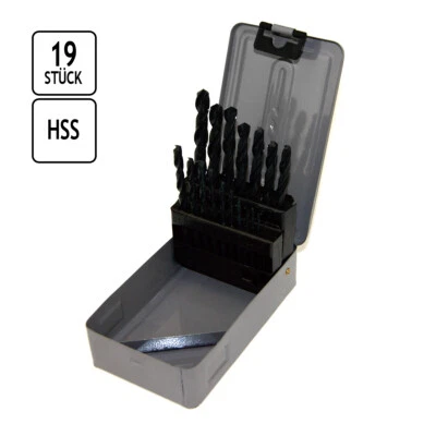 Metallbohrer Set 19 teilig HSS Metall -Spiralbohrer 1 - 10  mm Bohrer - Bild 1 von 4