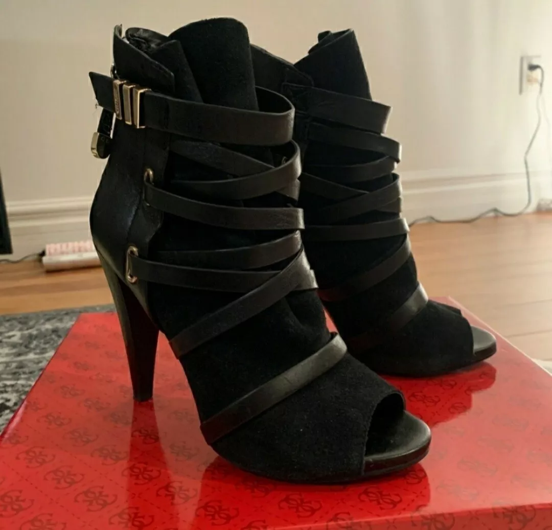 Guess peep toe clearance booties