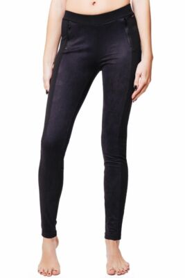 NWT Women Pants Vero Moda Denim Size S Karry Suede Black Leggings