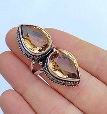 Smokey Quartz Ring 925 Sterling Silver Ring Handmade Gemstone Ring Women's Ring
