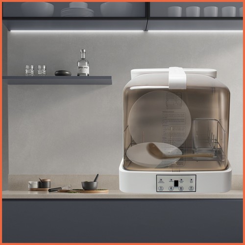 Table Top Mini Dishwasher 4Program Freestanding 6L Dish Cleaner Quick