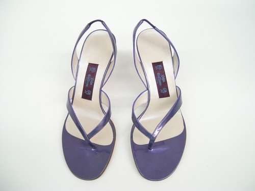 JOHN GALLIANO LADIES HEELS DRESS LEATHER SHOES MADE IN ITALY ITALIAN LILAC - Photo 1 sur 10