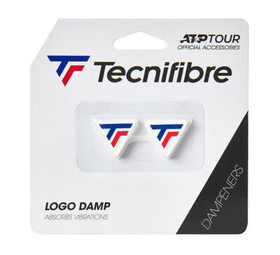 Tecnifibre Logo feucht Tennis Vibration Stoßdämpfer Dämpfer - 2er Pack