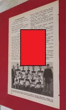 TARANTO SIMMENTHAL MONZA SQUADRE foglio tratto da almanacco calcio Rizzoli 1958