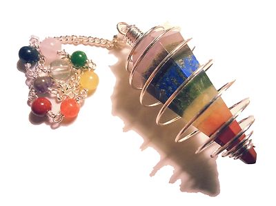 7 Chakra Pendel in Spirale Dowser Gemstone Pendular Pendule Pendolo 