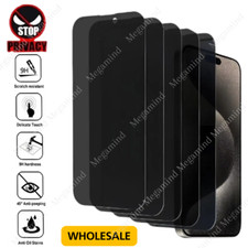For iPhone 14 13 12 11 15 Max X XR 8 Privacy Tempered Glass Screen Protector Lot