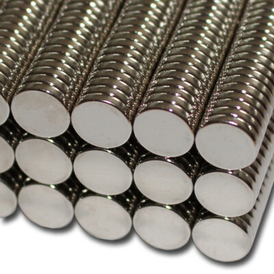 10 NEODYM SUPER MAGNETE D10x2 mm NdFeB N35 BASTELN PINNWAND BÜRO 1,3 KG SCHEIBE