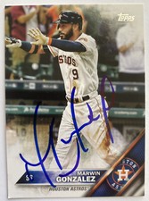 MARWIN GONZALEZ SIGNED IP 2016 TOPPS SERIES TWO #406 HOUSTON ASTROS AUTO