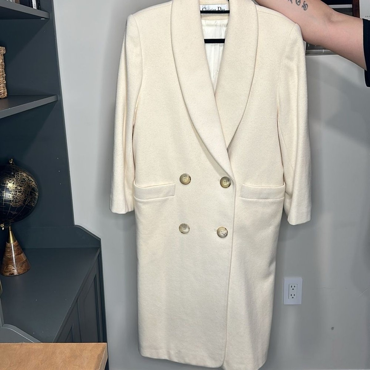1980s〜90s Christian Dior Wool Coat Christian Dior vintage 80's- 90's lambswool cream coat | eBay