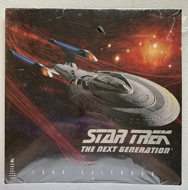 Star Trek The Next Generation 1999 calendar. Brand new. Still wrapped.