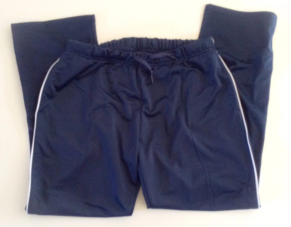 Pantalones activos Soffe para mujer azul marino y blanco empalme tricot Foto 4 de 4